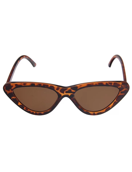 Leslii Sonnenbrille Butterfly Horn-Look Retro Damen Sunglasses Designerbrille in Braun