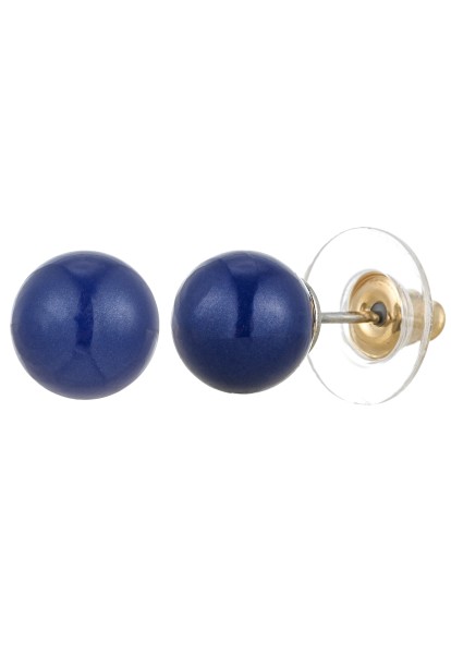 Leslii Ohrringe blaue Perlen-Ohrringe Ohrstecker Modeschmuck Rot
