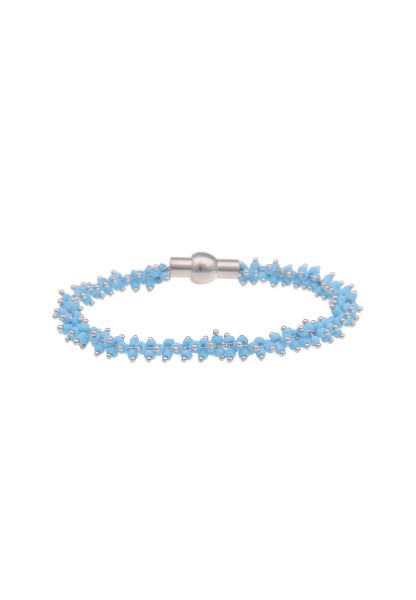 -50% SALE Leslii Armband Perlchen Silber Blau