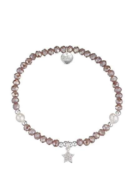 Leslii Armband Kristel Stern Kristall Taupe