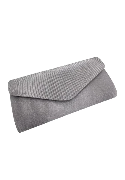 Leslii Clutch Handtasche Schimmer in Grau