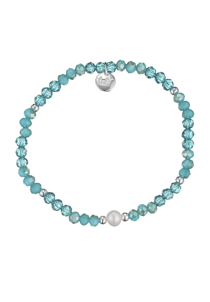 Leslii Armband Kylie Kristall Perle blau