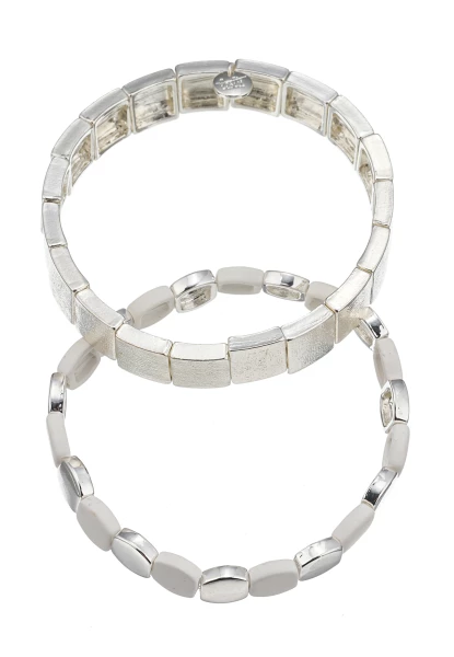 Leslii Armband Set Square | Silber