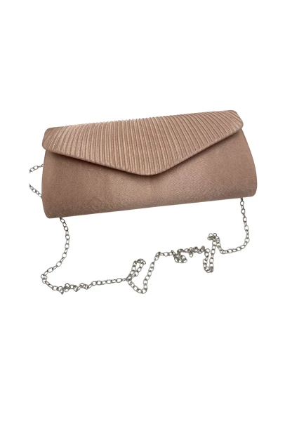 Leslii Clutch Handtasche Schimmer in Beige