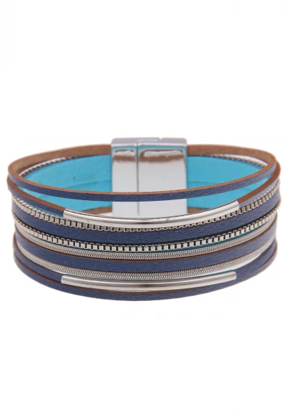 Leslii Armband Fashion Statement in Blau Silber