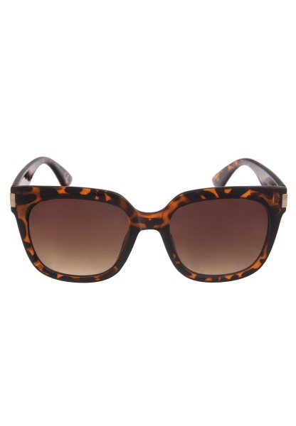Leslii Sonnenbrille Damen Statement Horn-Look braune Designerbrille Sunglasses Kunststoff Braun