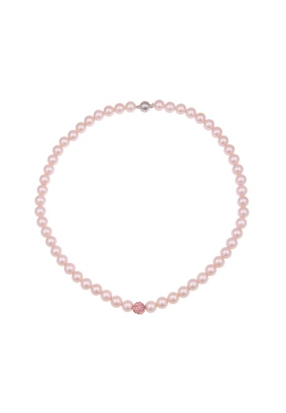 Leslii Halskette Kurze Halskette rosa Perlen-Kette Collier in Rosa