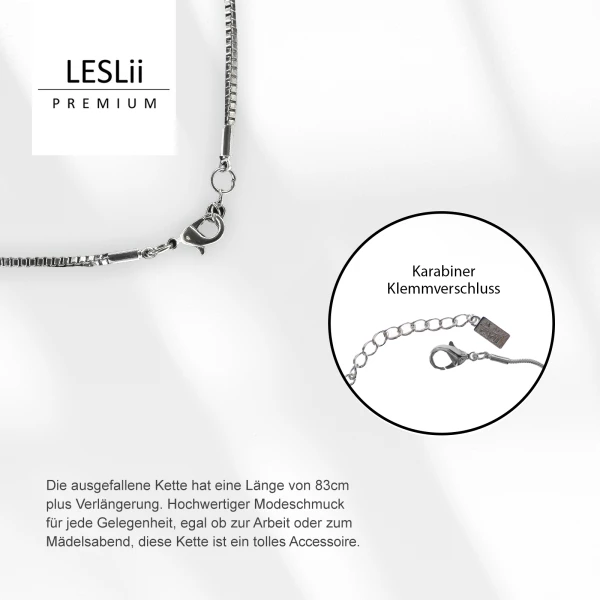 Leslii lange Kette - 01/silber