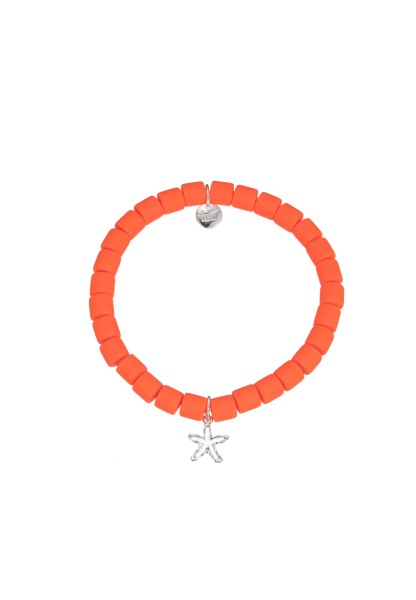 Leslii Armband Seestern in Neon Orange