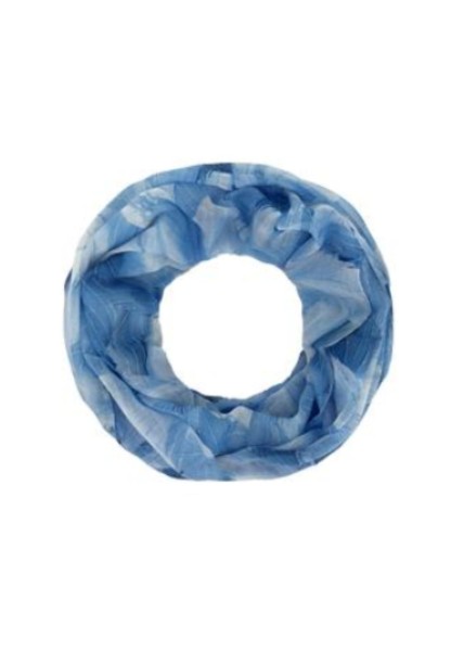 Leslii Loop-Schal Feder Muster in Blau
