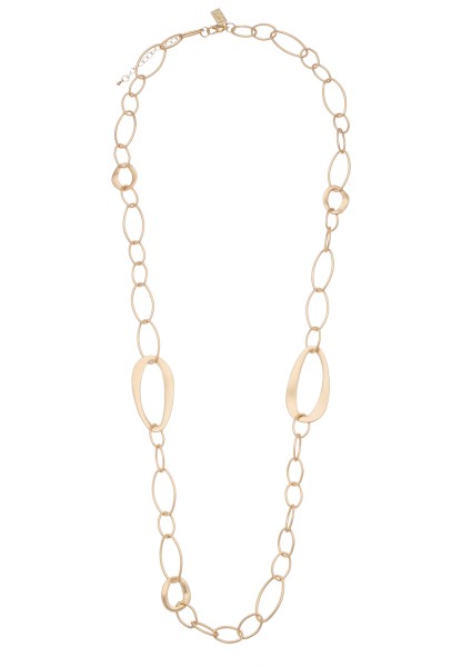 Leslii Damen-Kette Statement lange Halskette Gliederkette Gold