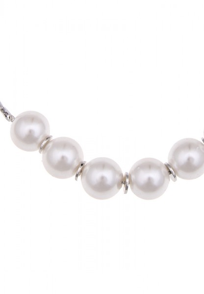 SALE Kurze Halskette Perlen weiss - 12/weiss
