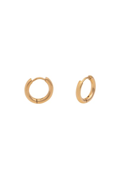 Leslii Damen-Ohrringe Creolen Classic glänzende Ohrringe goldene Modeschmuck-Ohrringe Gold