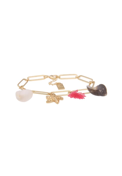 -50% SALE Leslii Armband Muscheln Gold Pink