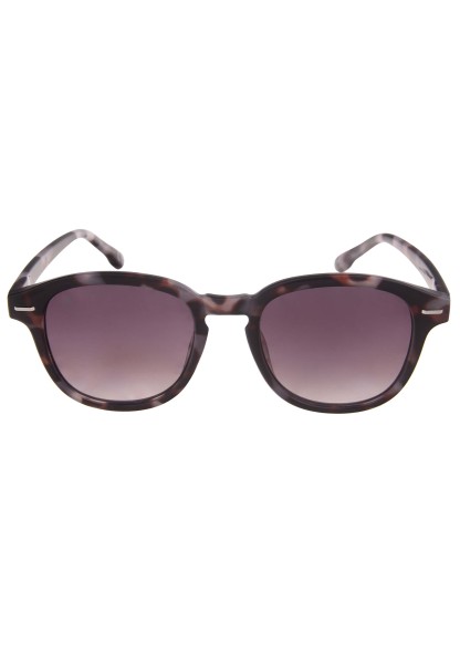 Leslii Sonnenbrille Damen Trend gemusterte Hornbrille Designerbrille Sunglasses Kunststoff Braun