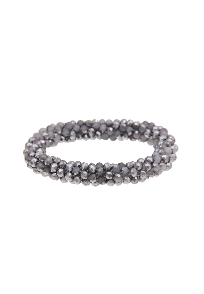 Leslii Armband Kristallkorn in Silber Grau