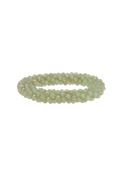 Leslii Damen-Armband Klara Kristallkorn Glasperlen-Armband Modeschmuck-Armband denhbar Grün