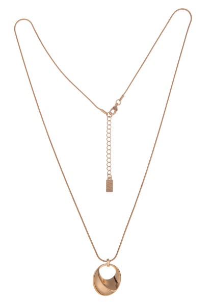 Leslii Damen-Kette Glanz Oval lange Halskette goldene Modeschmuck-Kette Schlangenkette in Gold