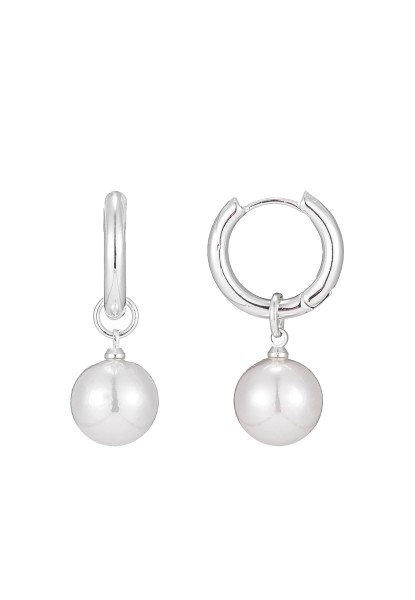 Leslii Creolen Modern Pearls | Silber
