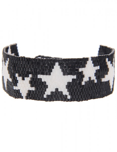 Sale Armband Web Muster Sterne - 09/schwarz
