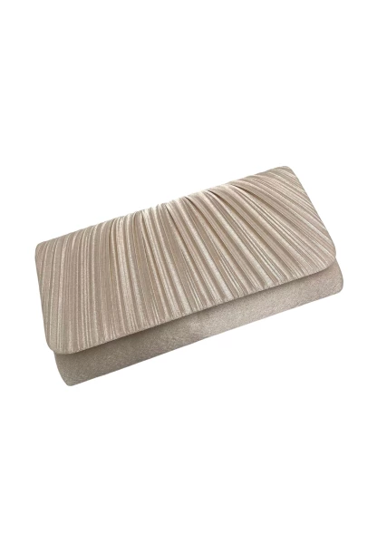 Leslii Clutch Handtasche Elegant in Creme Weiß