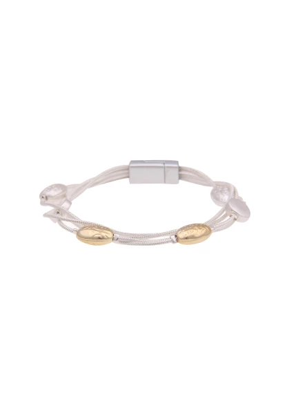 Leslii Armband Fiona Muster Ovale in Gold Silber