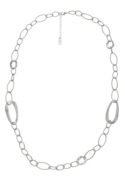 Leslii Damen-Kette Statement lange Halskette Gliederkette Silber