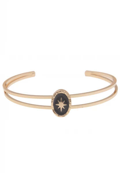 Leslii Armband Armreif Stella Stern in Gold Schwarz