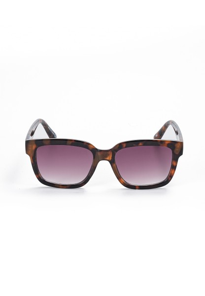 Leslii Sonnenbrille Damen Horn-Look braune Designerbrille Sunglasses Kunststoff Braun