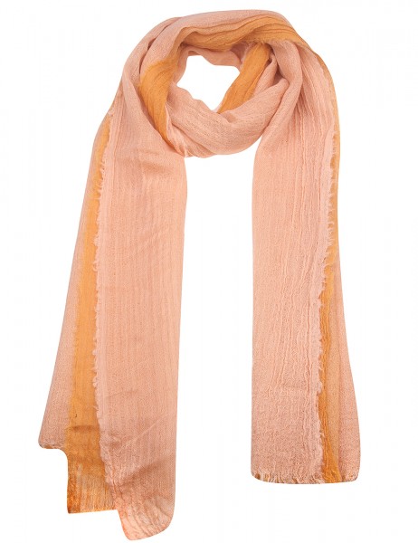 Leslii Damen-Schal Farbverlauf Uni-Schal einfarbiger Schal in Apricot Orange