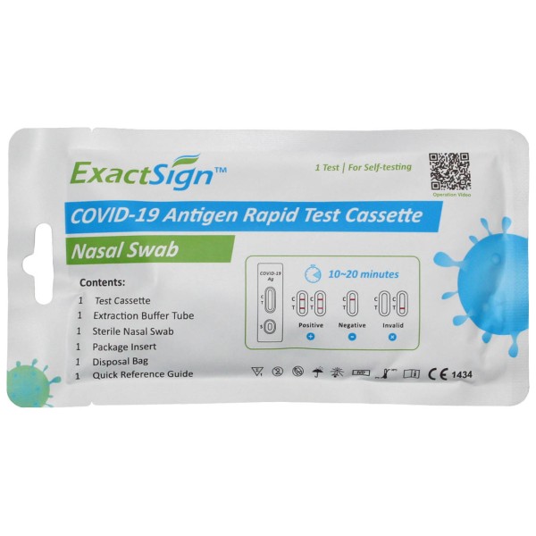 ExactSign COVID-19 Antigen Rapid Test - 12/weiß