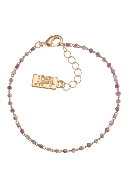 Leslii filigranes Armband mit Miniperlen in Rosa- und Lilatönen