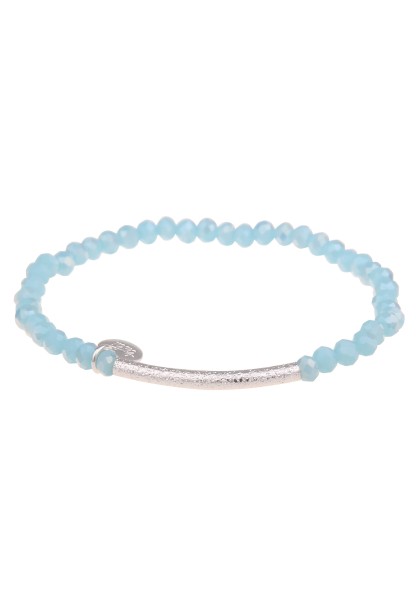 Leslii Damen-Armband Kim Kristall Glasperlen-Armband Modeschmuck-Armband dehnbar Blau