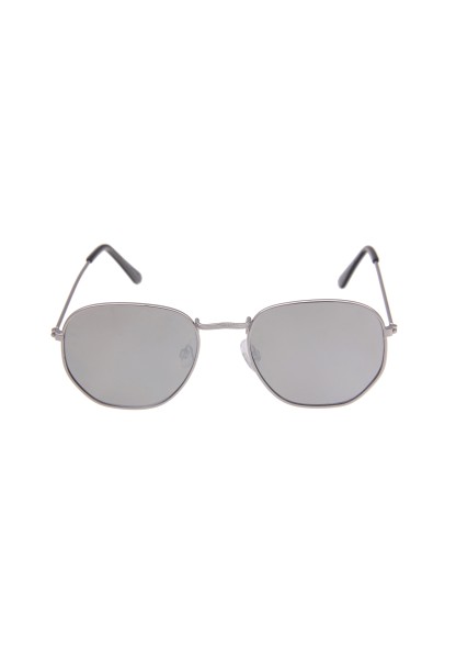 Leslii Sonnenbrille Kanten Style Eckig Damen Sunglasses Designerbrille in Silber