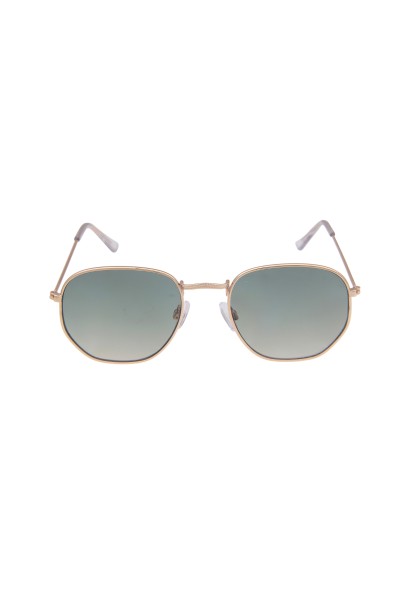 Leslii Sonnenbrille Kanten Style Eckig Damen Sunglasses Designerbrille in Gold