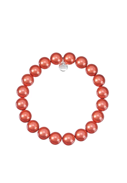 Leslii Reflective Pearl Perlen-Armband Magic 3D-Effekt Ø 10mm in Orange