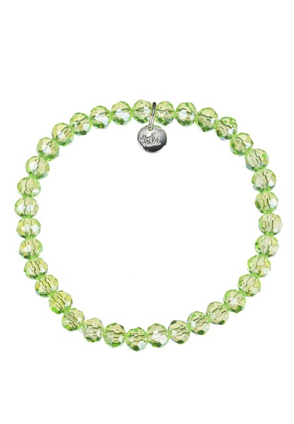 Leslii Damen-Armband Kate Kristall Glasperlen dehnbar Grün