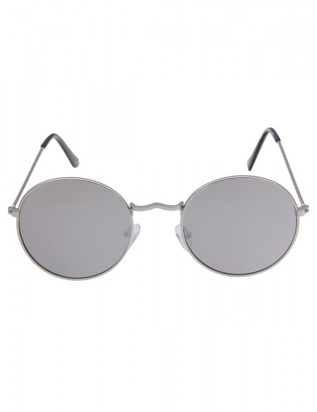 -50% SALE Leslii Sonnenbrille Damen Boho Style Rund Sunglasses Designerbrille in Silber