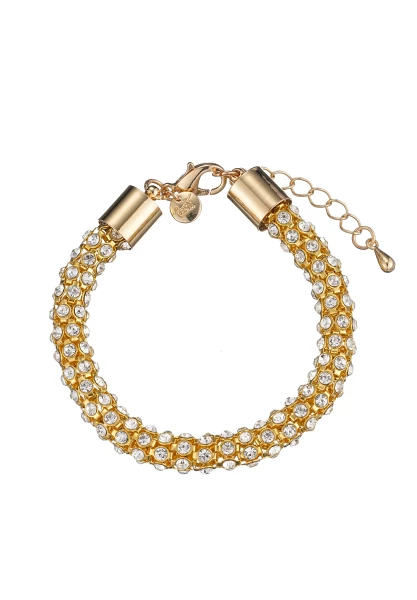 Leslii Armband Glitzer Kristall in Gold