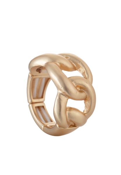Leslii Ring gold mit Glieder-Look