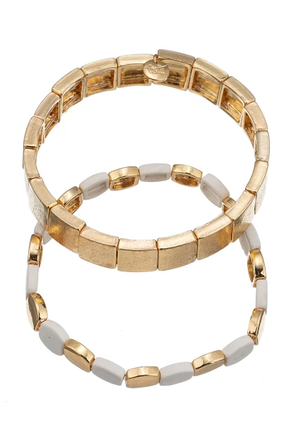 Leslii Armband Set Square | Gold