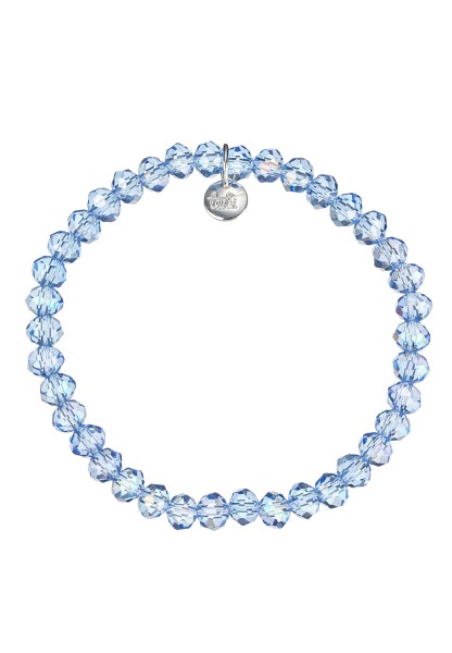 Leslii Damen-Armband Kate Kristall Glasperlen dehnbar Blau