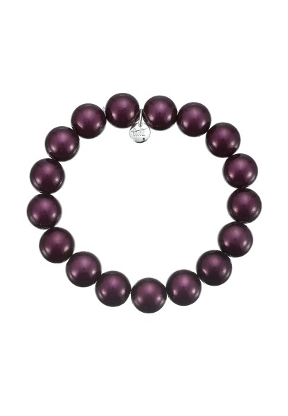 Leslii Reflective Pearl Perlen-Armband Magic 3D-Effekt Ø 12mm Berry