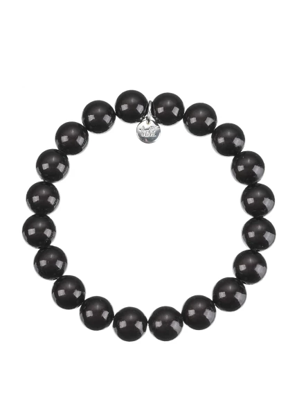 Leslii Reflective Pearl Perlen-Armband Magic 3D-Effekt Ø 10mm in Schwarz