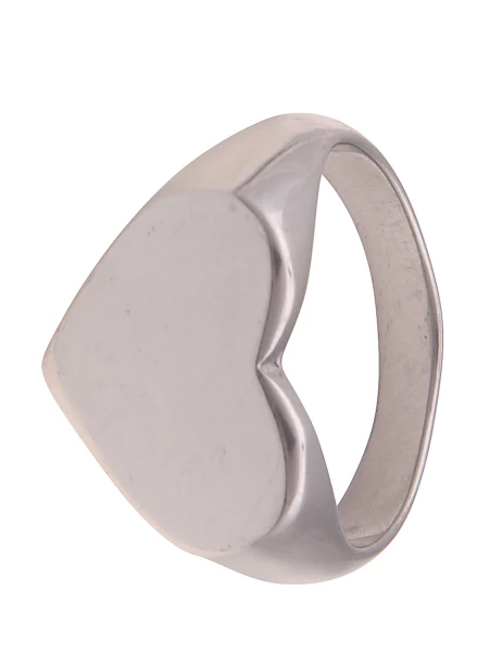 Leslii Damen-Ring Herz-Ring breiter Statement-Ring Herz-Schmuck Liebe silberner Modeschmuck-Ring in