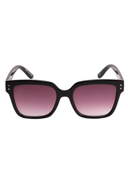 Leslii Sonnenbrille Big Retro Damen Sunglasses Designerbrille in Schwarz