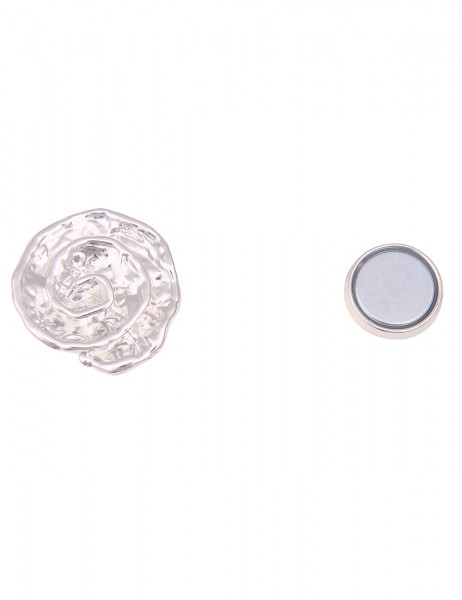 Leslii Damen Magnet-Pin Magnet-Brosche Spirale silberner Modeschmuck-Pin Schal-Pin in Silber