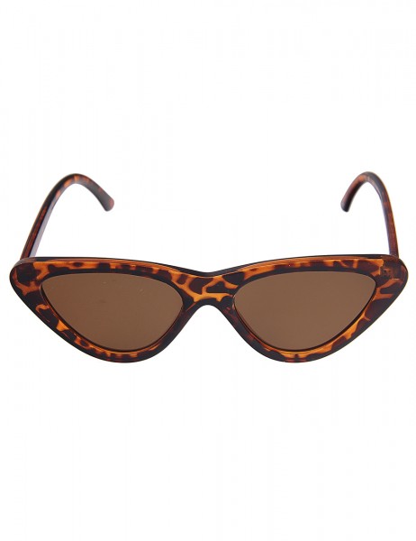 Leslii Sonnenbrille Butterfly Horn-Look Retro Damen Sunglasses Designerbrille in Braun