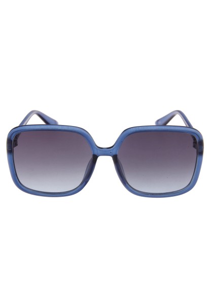 Leslii Sonnenbrille Damen Square eckig blaue Designerbrille Sunglasses Kunststoff Metall Blau
