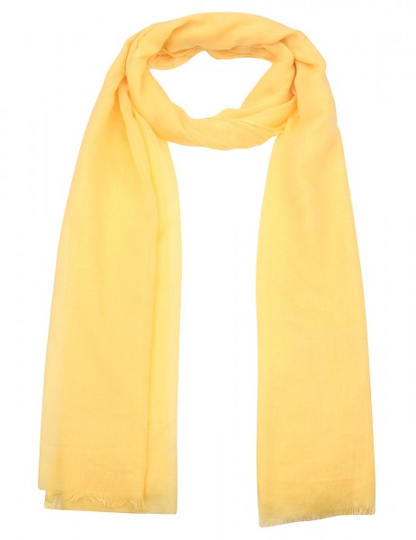 Leslii Damen-Schal Classic-Look Uni-Schal einfarbiger Schal in Gelb